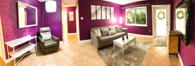 interior space with baseboards
