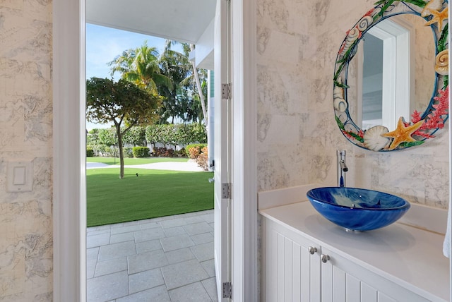 bathroom with vanity