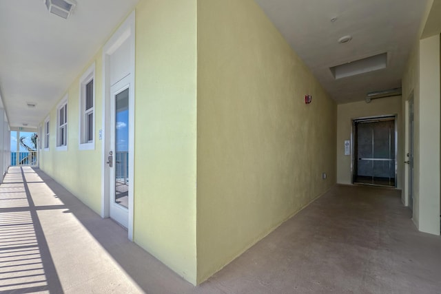 hallway with visible vents