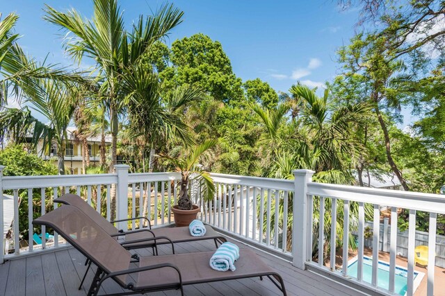 view of wooden deck