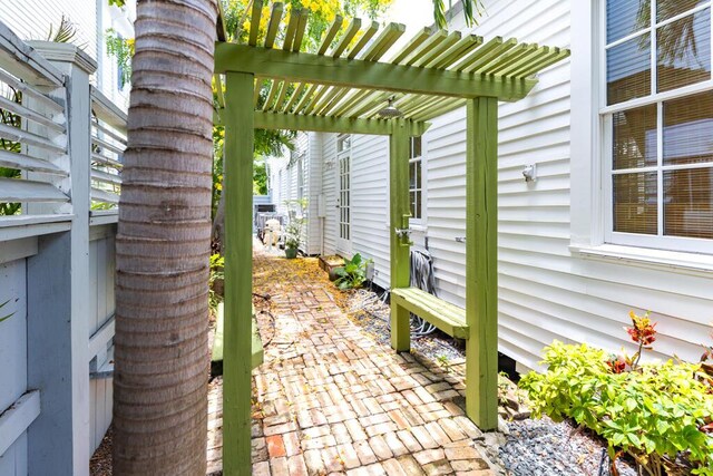 view of patio / terrace with a pergola