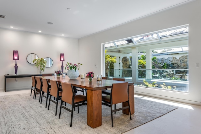 view of dining space