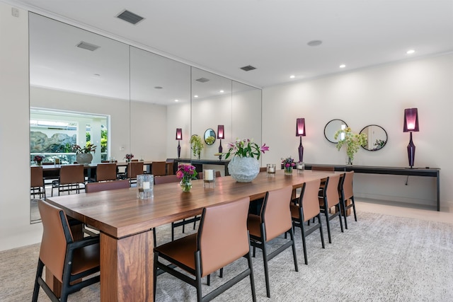 view of dining area