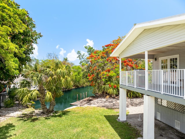 3806 Dyer Rd, Big Pine, FL 33043 - view of grassy yard featuring a water view