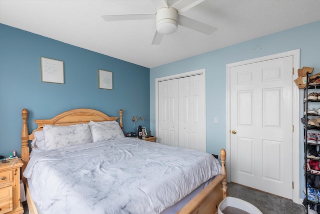3397 Northside Dr Unit 4, Key West, FL 33040 - bedroom with a closet, carpet floors, and ceiling fan