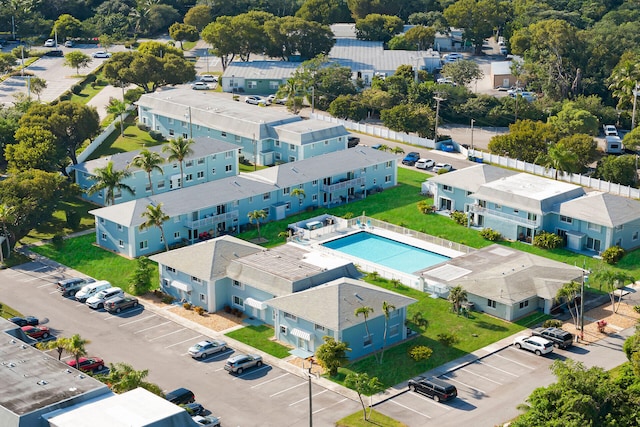 drone / aerial view featuring a residential view