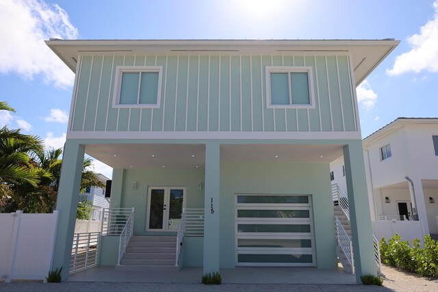 view of front of property with french doors