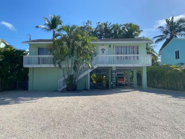 coastal home with a carport