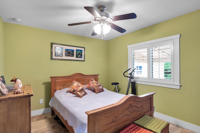 1 Sunset Rd, Key Largo, FL 33037 - bedroom featuring baseboards and a ceiling fan