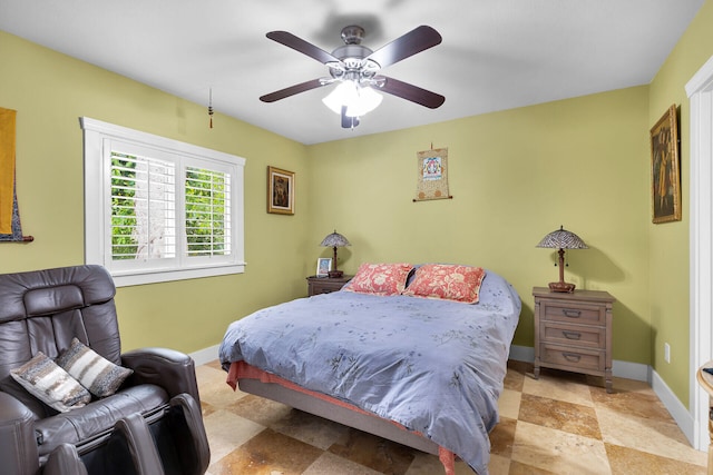 1 Sunset Rd, Key Largo, FL 33037 - bedroom with baseboards and a ceiling fan