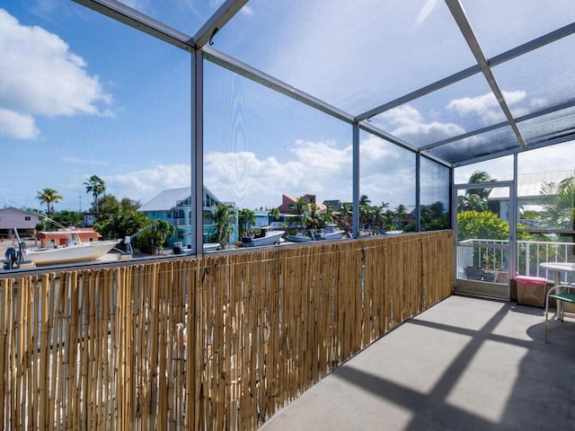 view of sunroom