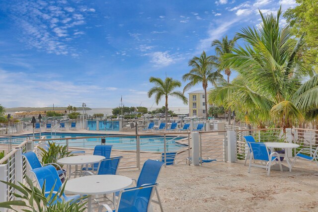 view of pool featuring a patio area