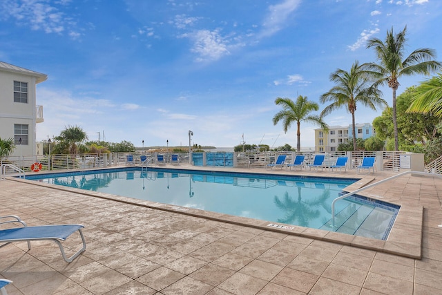 view of pool with a patio