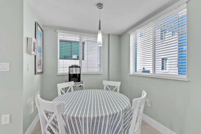 dining room with a healthy amount of sunlight