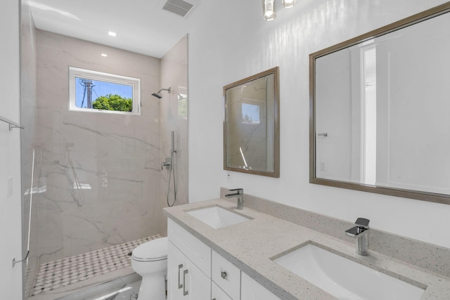 84 Coral Way -, Unit Key Largo, FL 33037 - bathroom featuring double vanity and a marble finish shower