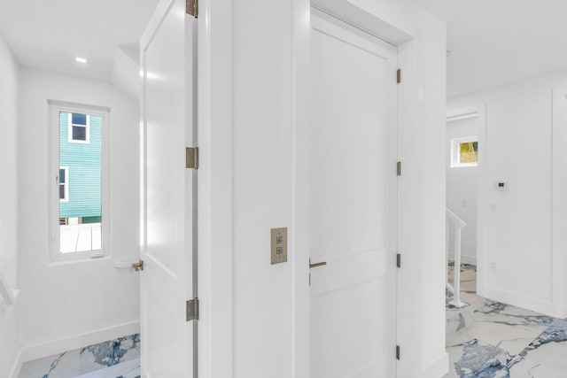 84 Coral Way -, Unit Key Largo, FL 33037 - hallway with marble look tile flooring