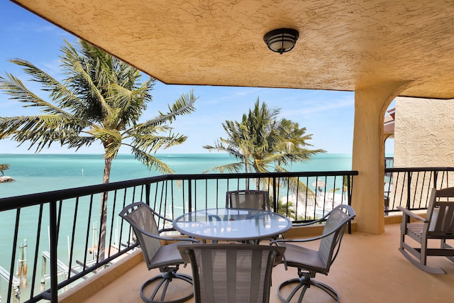 101 E Ocean Dr Unit C402, Key Colony, FL 33051 - balcony with a water view