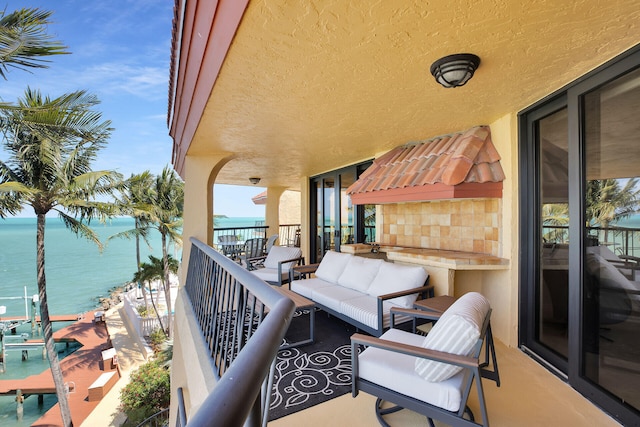 101 E Ocean Dr Unit C402, Key Colony, FL 33051 - balcony featuring a water view