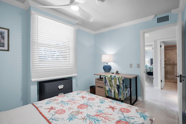 101 E Ocean Dr Unit C402, Key Colony, FL 33051 - bedroom with ornamental molding, visible vents, and baseboards