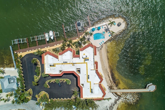 101 E Ocean Dr Unit C402, Key Colony, FL 33051 - bird's eye view featuring a water view