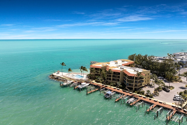 101 E Ocean Dr Unit C402, Key Colony, FL 33051 - birds eye view of property with a water view