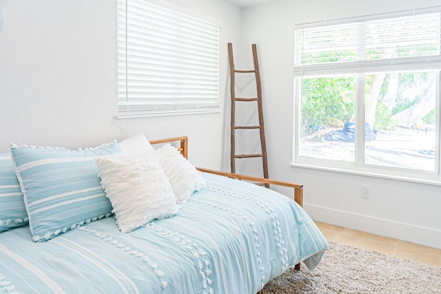 view of tiled bedroom