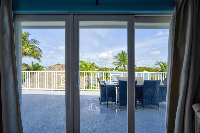 view of doorway to outside