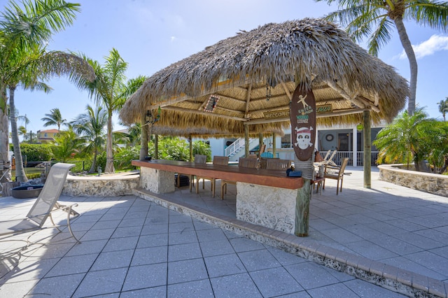 view of patio / terrace with a gazebo