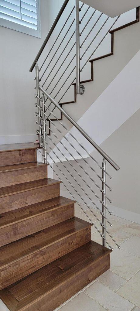 stairs with baseboards