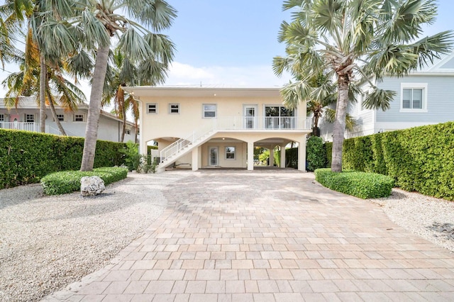 view of front of house with a carport