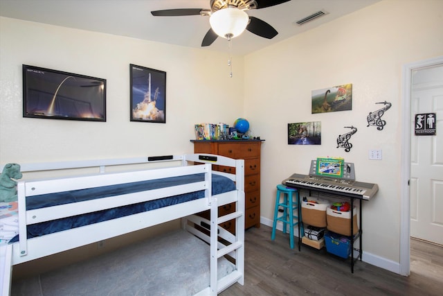 bedroom featuring dark wood-type flooring