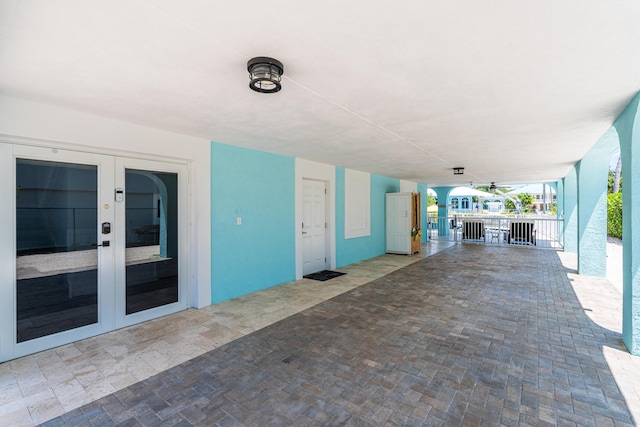 view of patio / terrace featuring french doors