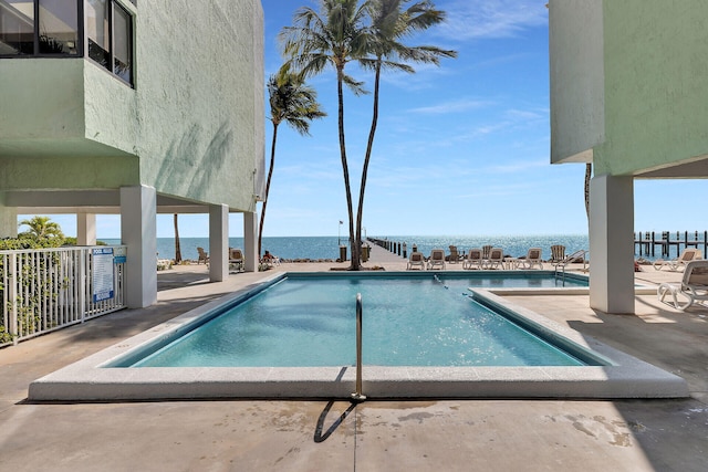 87465 Old Hwy Unit 106, Islamorada, FL 33036 - community pool with a patio and a water view