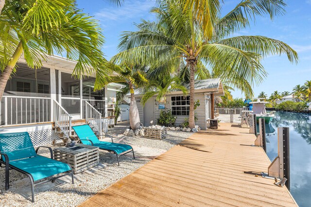 285 Blackbeard Rd, Little Torch, FL 33042 - dock area featuring a water view