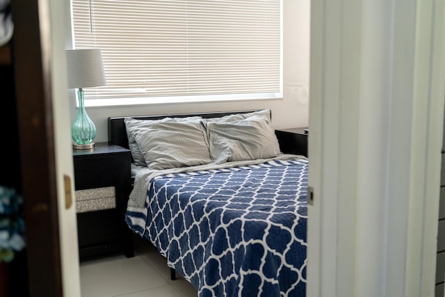 view of tiled bedroom