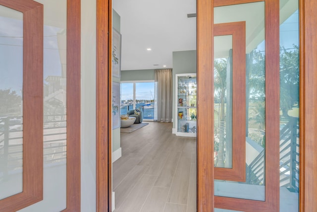 interior space featuring light hardwood / wood-style floors