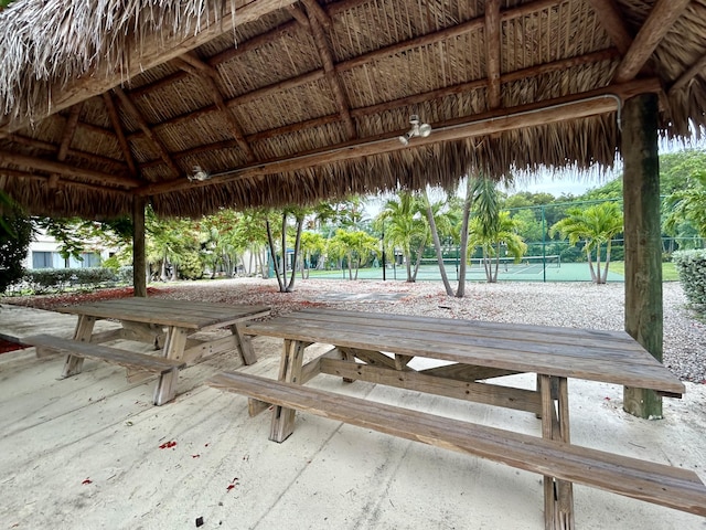 view of property's community with a gazebo