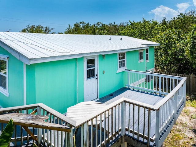 exterior space with a wooden deck