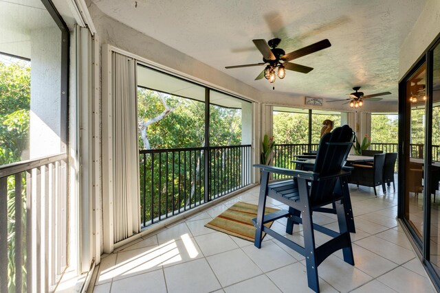 view of sunroom