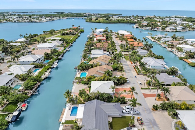 661 12th St, Key Colony, FL 33051 - aerial view of residential area featuring a nearby body of water