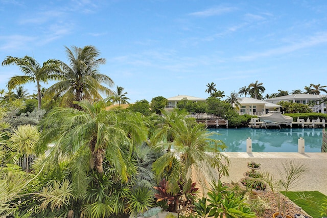 661 12th St, Key Colony, FL 33051 - view of pool with a boat dock
