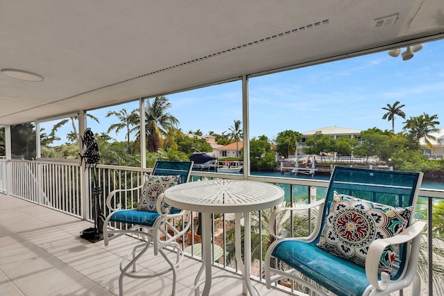 661 12th St, Key Colony, FL 33051 - sunroom with a water view