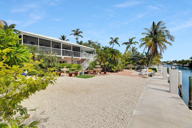 661 12th St, Key Colony, FL 33051 - view of property's community with stairway and a water view