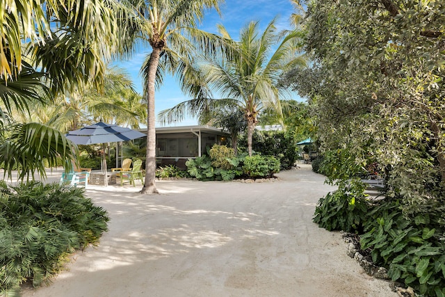 surrounding community with a patio area