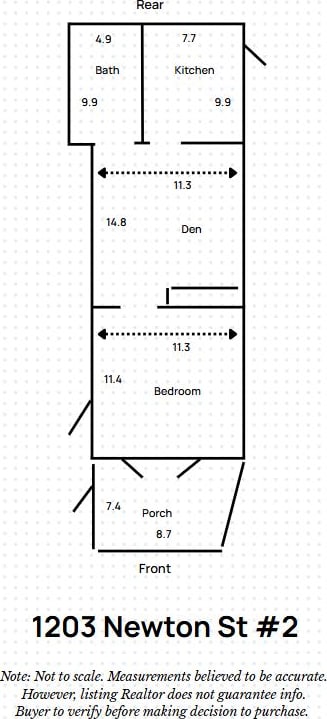 1203 Newton St Unit 2, Key West, FL 33040 - view of floor plan / room layout