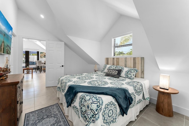 1610 Von Phister St, Key West, FL 33040 - bedroom featuring vaulted ceiling and light tile patterned flooring