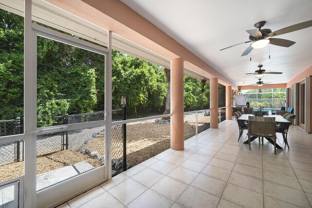 view of sunroom