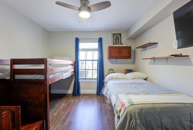 3314 Northside Dr Unit 31, Key West, FL 33040 - bedroom featuring wood finished floors, baseboards, and a ceiling fan