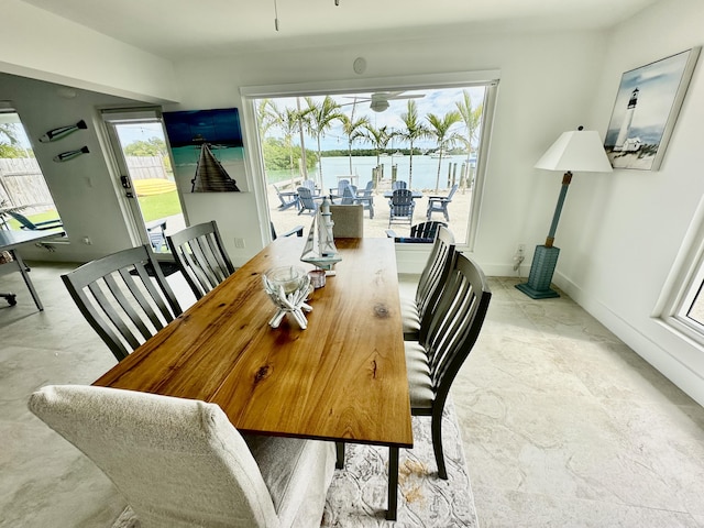 view of dining room