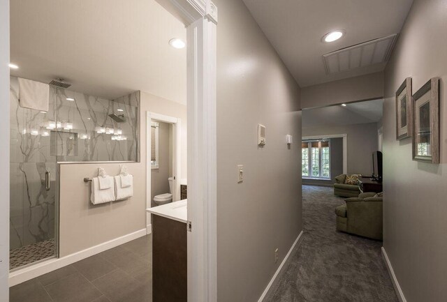 202 Admirals Ln, Key West, FL 33040 - hall with baseboards and recessed lighting